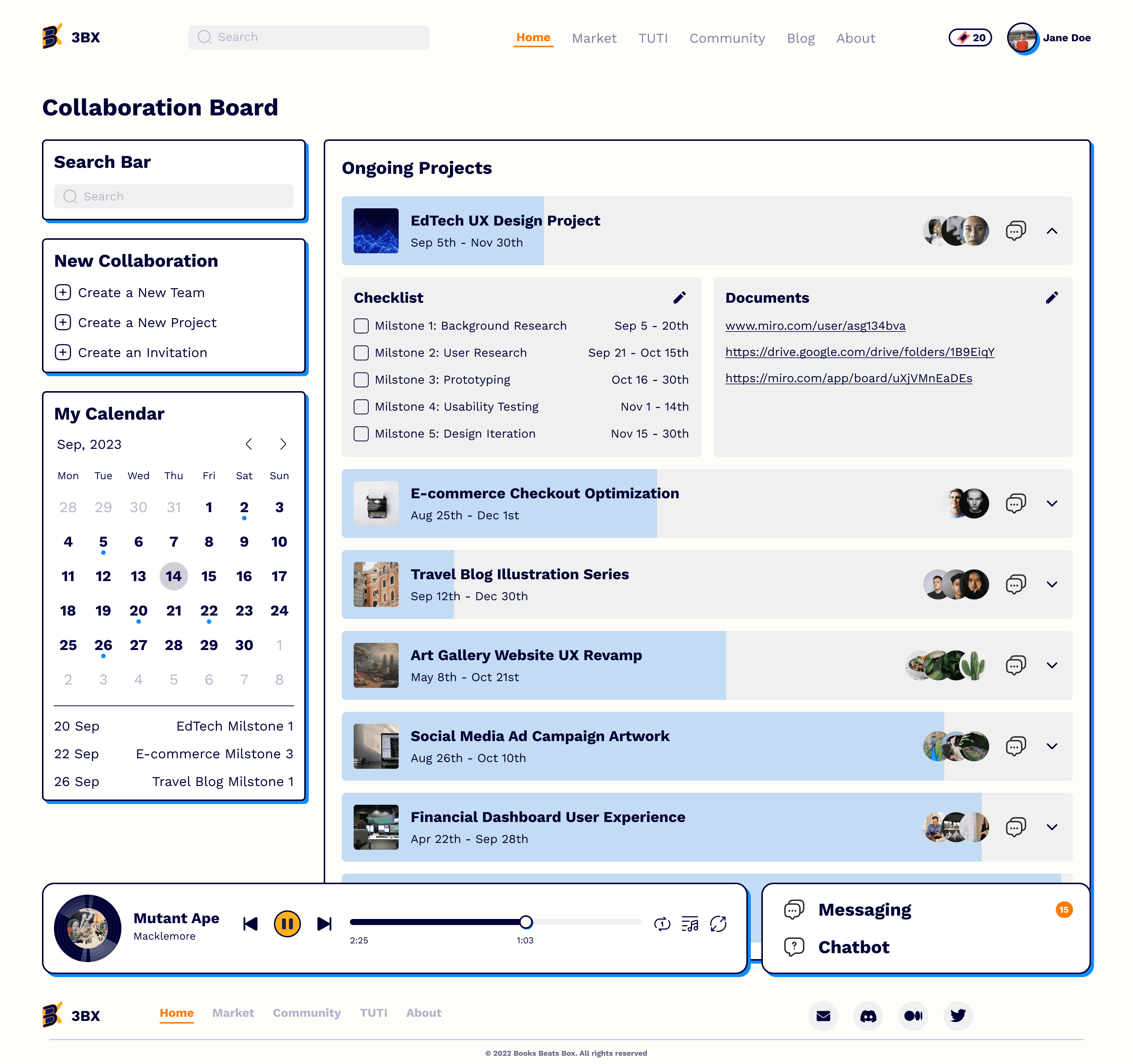 3BX MARKETPLACE screen 2