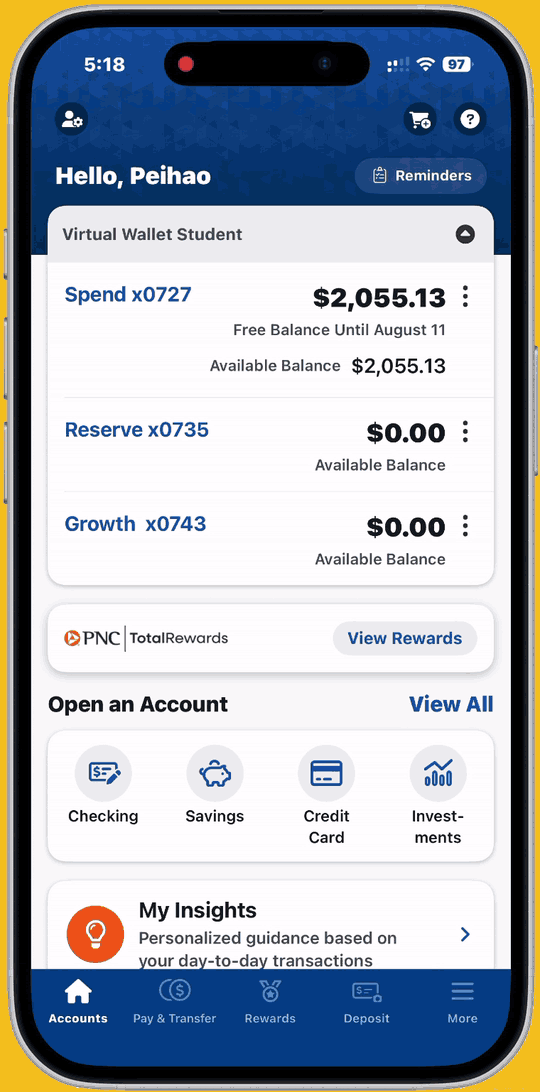 Accounts Hub after redesign, walkthrough